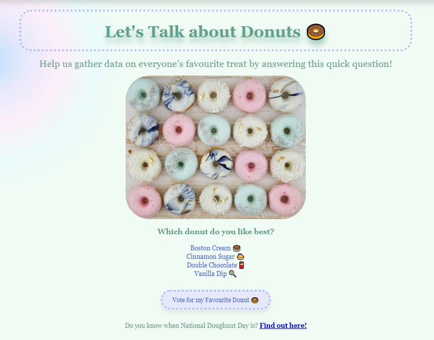 Donut Project Page Preview